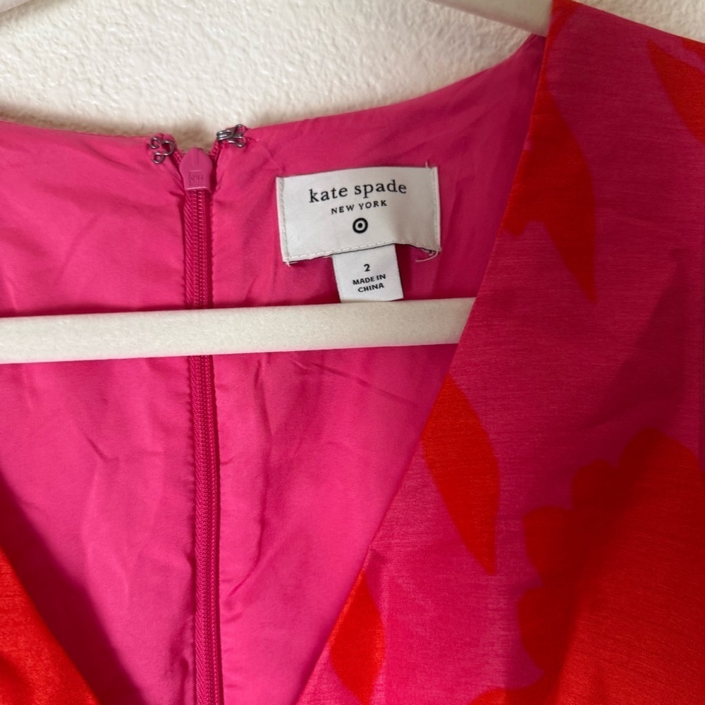 Kate Spade NY x Target Classic Rose Peplum Midi Dress  NWT - Picture 14 of 16
